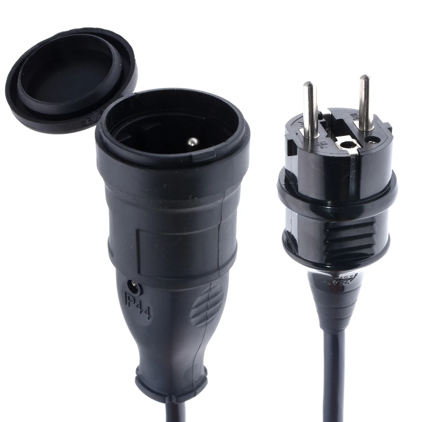 Удлинитель питания переменного тока французский Европейский штекер Schuko гнездо