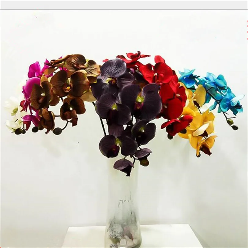 

6 шт., Декоративные искусственные орхидеи, 10 головок/штука