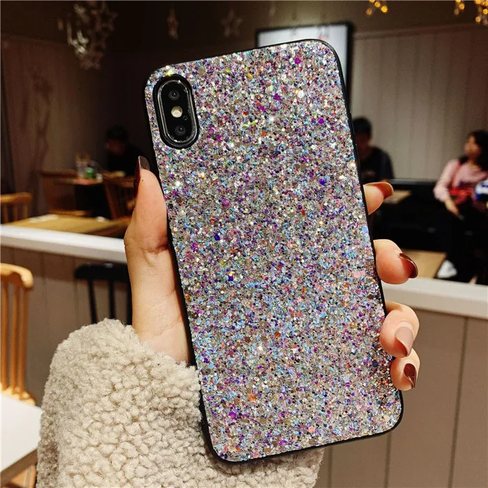 4 С сияющими блестками и пайетками чехол для телефона для samsung Galaxy S10 S9 S8 плюс S10e A7 A750 чехол A9 A8 плюс - Цвет: 4
