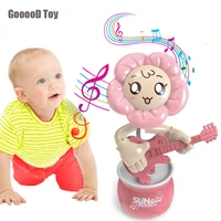 60 songs dancing sunflower baby toys with music sing talking repeat record electronic baby children kids toy vs dancing cactus
