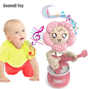 60 songs dancing sunflower baby toys with music sing talking repeat record electronic baby children kids toy vs dancing cactus free global shipping