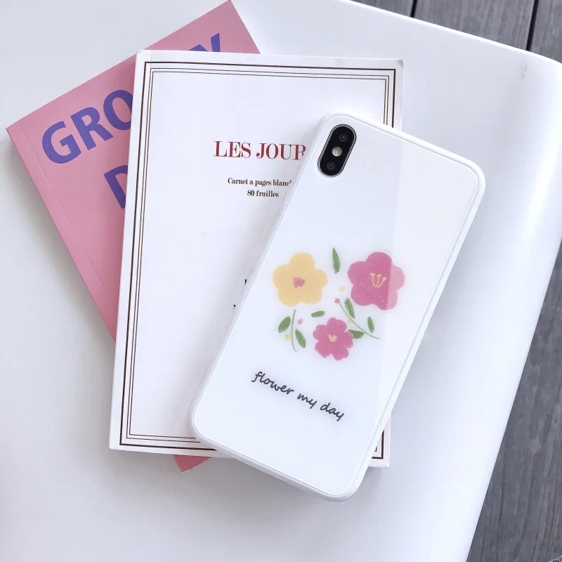 Для iPhone 7 8 Plus XS Max XR Xs чехлы для телефонов с буквами X 6 6S чехол из закаленного