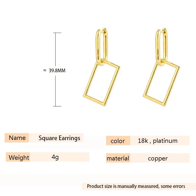 

SIPENGJEL Fashion Hip Hop Star Oval Hoop Earrings Punk Geometric Metal Dangle Drop Earrings For Women Minimalist Jewelry 2021