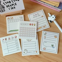 30 sheets cartoon rabbit cat sticky notes student weekly planner stickers memo pad portable notebook diary school stationery