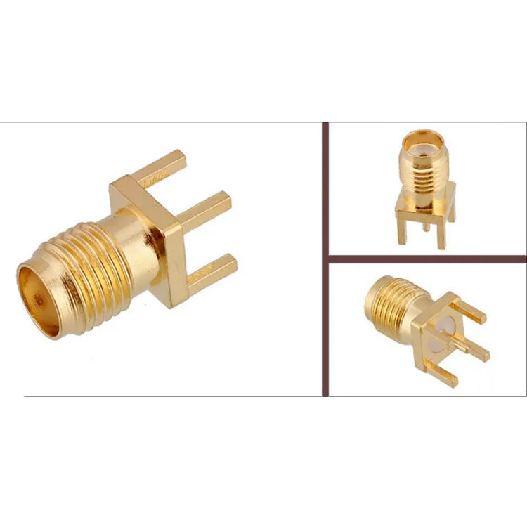 

10 PCS SMA End Launch Jack Mount RF Connector Beryllium Bronze Hard Gold Plated 1000V Rms 500 Times (cycles) Brass