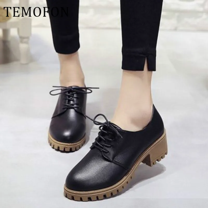 Модные Ботинки martin Женская кожаная повседневная обувь на шнуровке Ботильоны