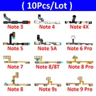 10 шт.лот, кнопка включениявыключения питания, кнопка управления громкостью, гибкий кабель для Xiaomi Redmi Note 2 3 4 4X 5 5A 7 8 9 9A 9S 10 Pro