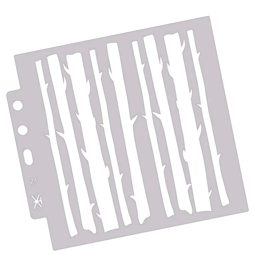 Трафареты с лесом 14 1*13 см покрытие шаблон Пластиковая форма распылителем щит