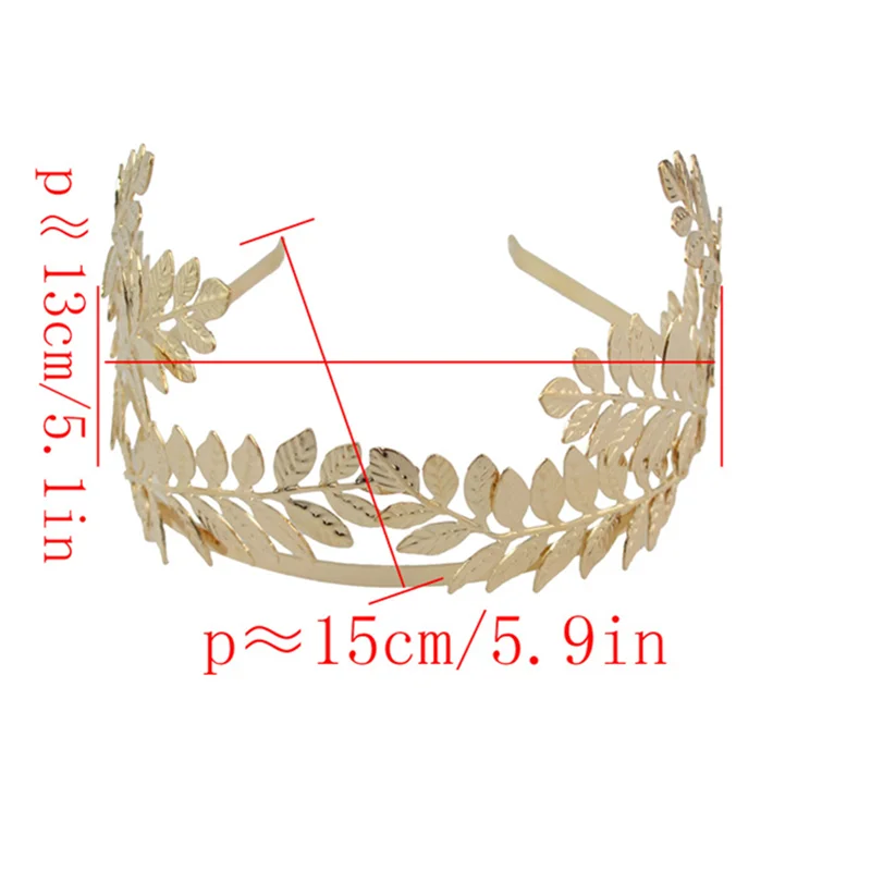 

Fashion Gold Plated Metal Leaf Headband Vintage Hairband for Women Wedding Elegant Leaves Hair accessories
