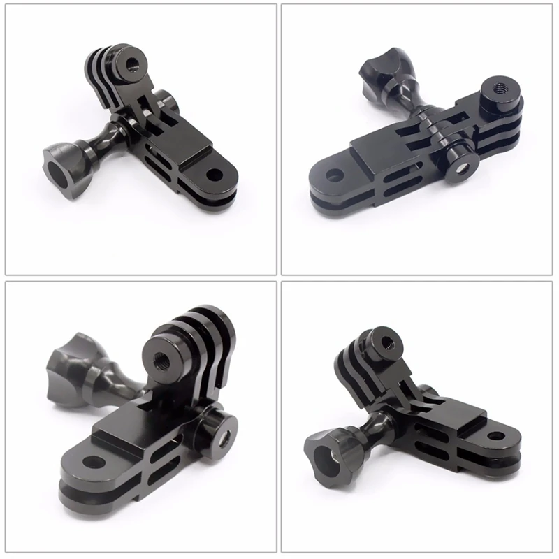 CNC алюминиевый сплав трехходовой поворотный кронштейн адаптер для GOPRO Hero 1 2 3 + 4 5