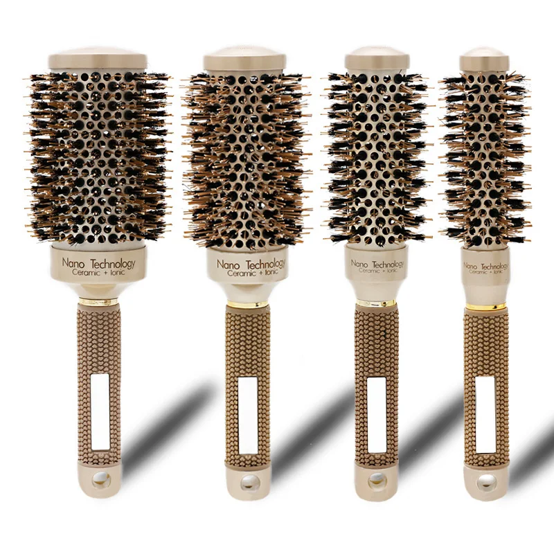 Лучшая Профессиональная термальная Керамическая ионная круглая баррель щетка