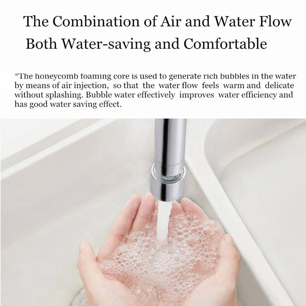 360 градусов Поворот шланг пузырится Насадка для воды экономичная Лейка душа