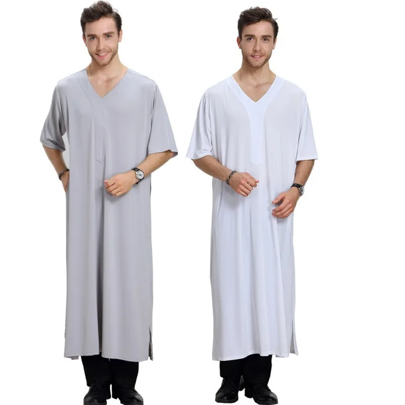 Летняя мужская мусульманская кафтан средняя Восточная одежда эластичность Jubba