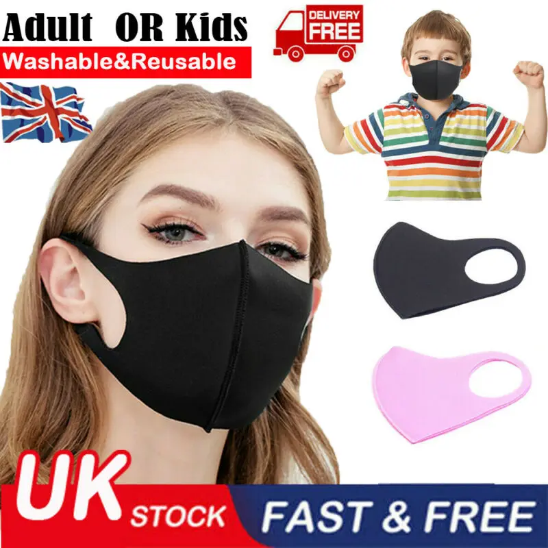 1 шт. унисекс детская маска для лица многоразовая противозагрязняющая дышащая
