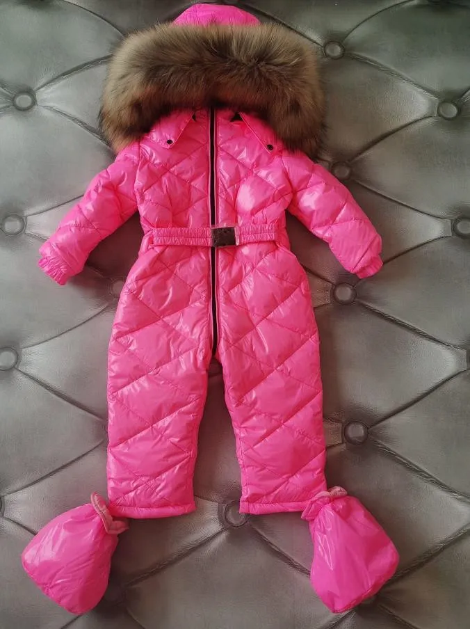 

Wholsale Children Down Coat Winter Hooded Snow Wear Thicker Warm Jumpsuits Kids Clothes Down Jackets for cold weather Y3261