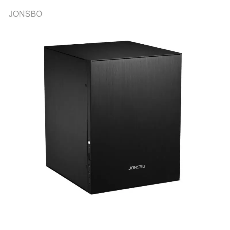 Jonsbo C2 серебристый алюминиевый мини ITX MATX чехол для компьютера USB3.0 игровой маленький корпус C2S черный HTPC ITX поддержка 3,5 ''HDD USB3.0 H - Цвет: Черный