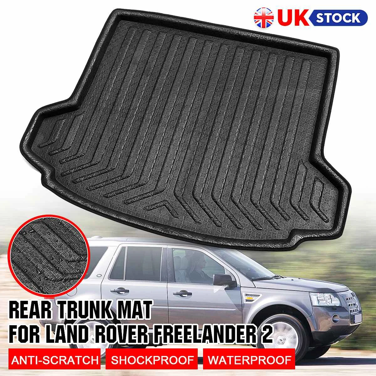 

For Land Rover Freelander 2 2006-2015 Rear Trunk Tray Cargo Boot Liner Mat Floor Carpet Interior Accessories
