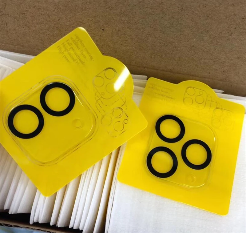 50PCS For IPHONE 13 12 pro max 11 Pro Max 13 mini TOP 3D Full Covered Clear Back Camera lens Tempered Glass screen protector