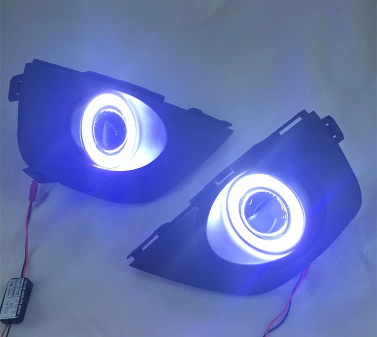 

Светодиодные дневные ходовые огни Eosuns Cob Angel Eye, противотумансветильник, линзы проектора для Renault Koleos 2012-2014, 2 шт.