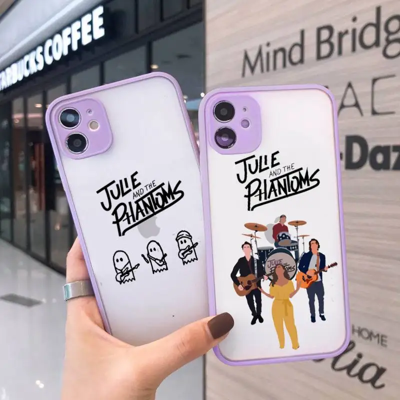 

American TV Julie and the Phantoms Phone Case For iPhone 12 11 Mini Pro XR XS Max 7 8 Plus X Matte transparent Purple Back Cover