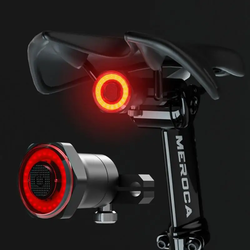 

Bicycle brake light smart riding brake sensor led tail light ipx6 waterproof smart light sensor usb charging riding tail light