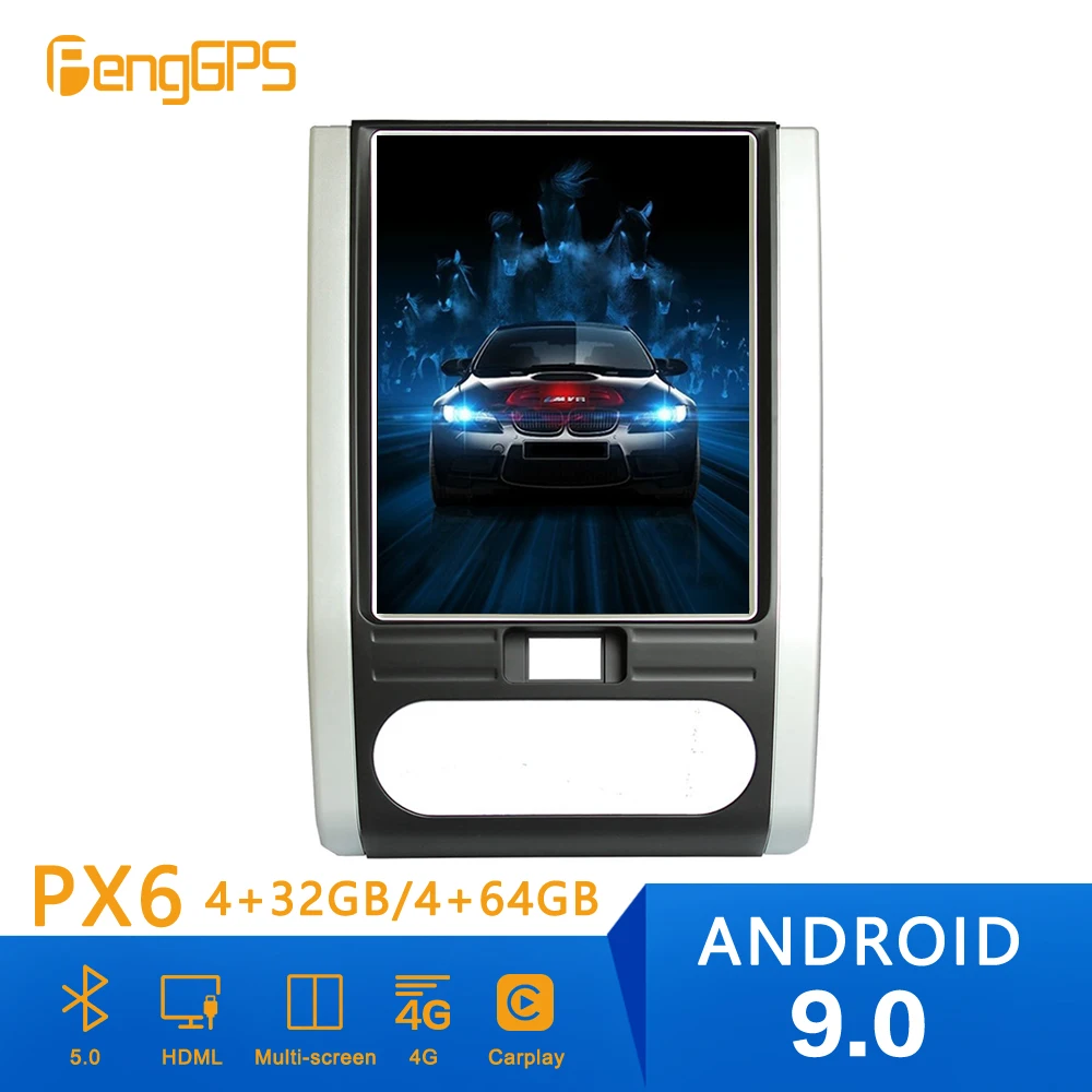 Автомобильное радио в стиле Tesla Android 9 0 GPS навигация для Nissan X Trail Qashqai 2007 +