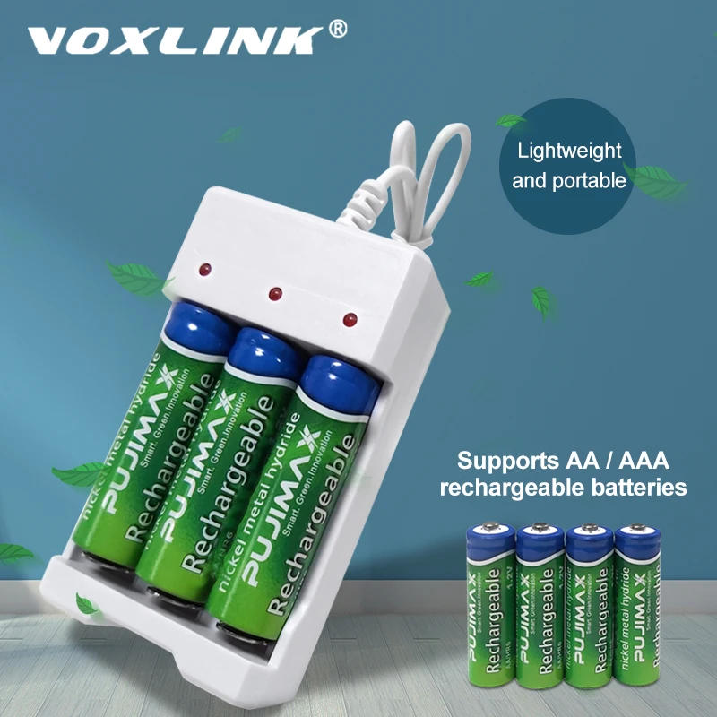 Зарядное устройство VOXLINK с USB кабелем 3 слота|Зарядные устройства| |