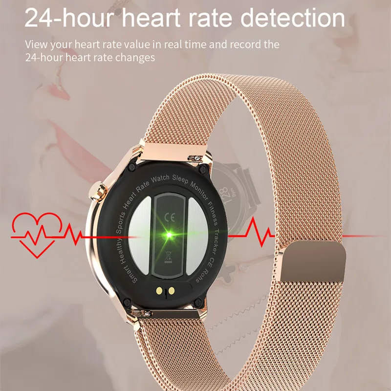 F30 Смарт часы женские IP68 Водонепроницаемый Smartwatch сердечного ритма тела