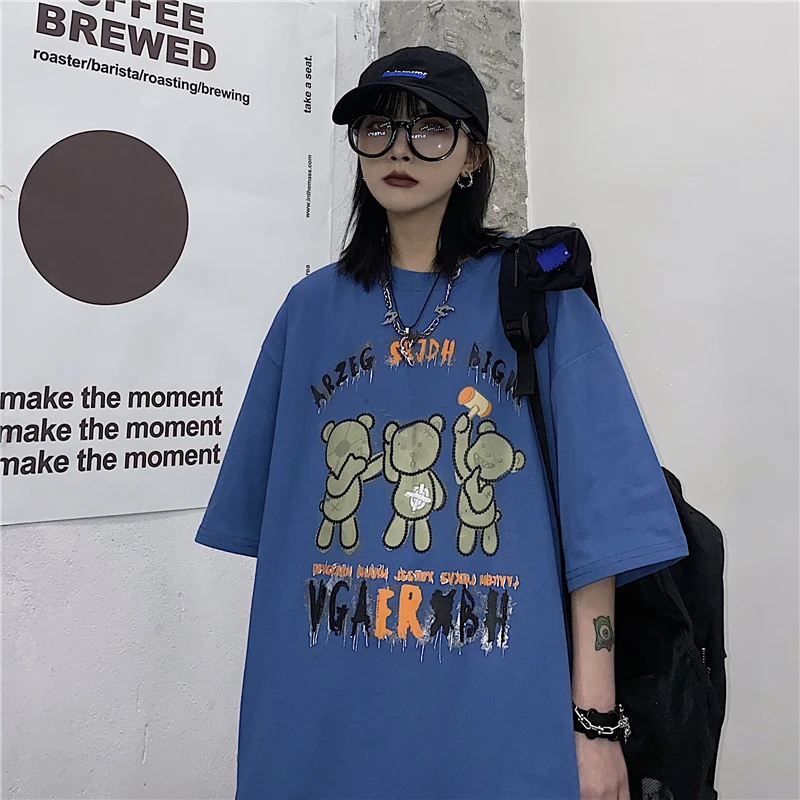 Новинка 2021 универсальный студенческий топ с коротким рукавом и круглым вырезом