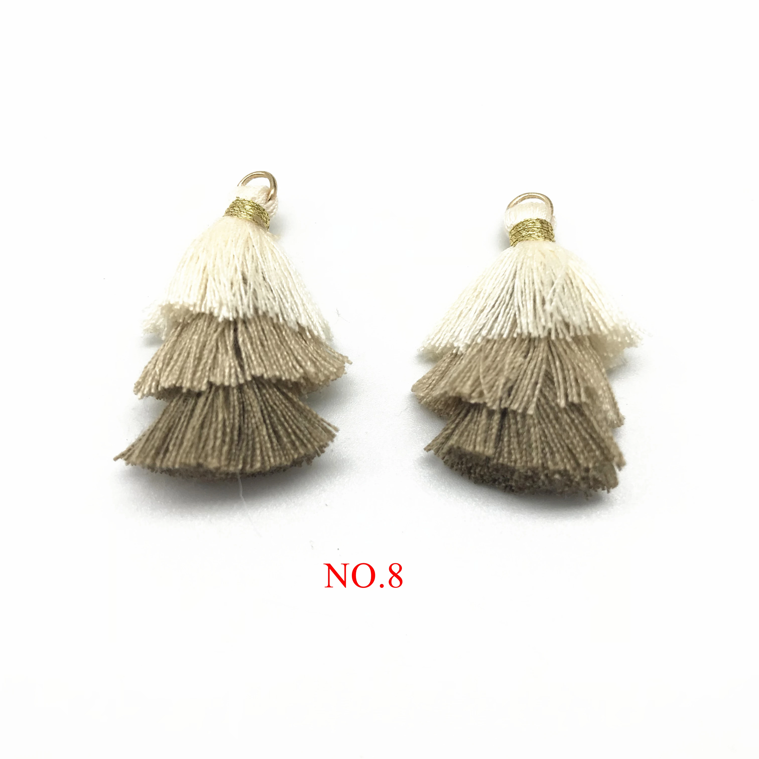 2 шт Bohochic Boho 3 слоя хлопок Красочные кисточки для изготовления ювелирных изделий Diy ювелирных изделий Аксессуары - Цвет: No.8