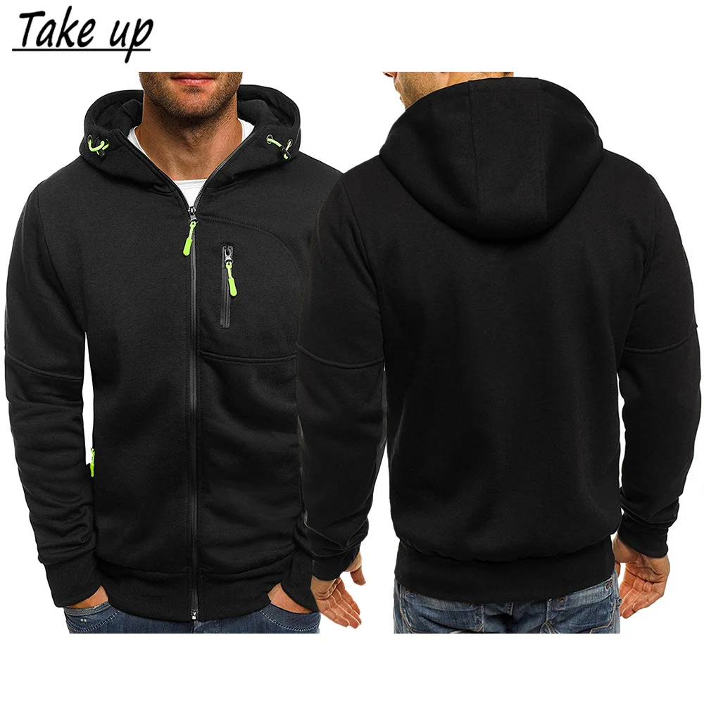 

Take up fashion brand men's sweatshirt long-sleeved autumn spring casual hoodie tops men's sportswear zipper hoodies for men