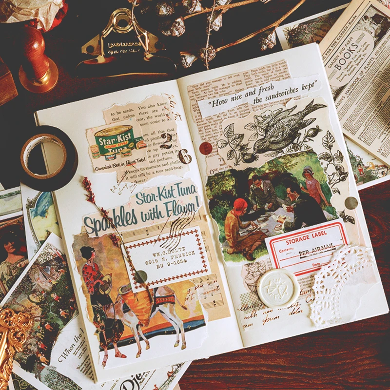 Old book page Food advertising Material Paper Junk Journal Planner Scrapbooking Vintage Decorative DIY Craft Background | Дом и сад