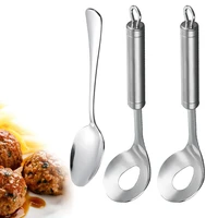 2pcs meatball maker stainless steel non stick meat baller mold with soup spoon kitchen cooking utensil gadget tool