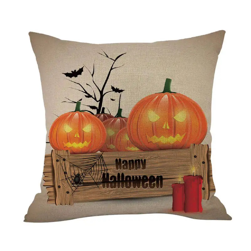 

2019 Hot Creative Halloween Theme Pattern Linen Pillow 4PC Pillowcase Home Decorative decorative pillows cushion cover 661DT10