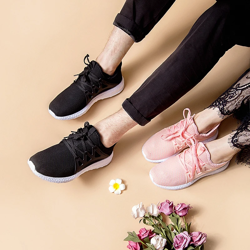 Женские кроссовки Flying weavingtenis розовые черные Серые для тенниса повседневная