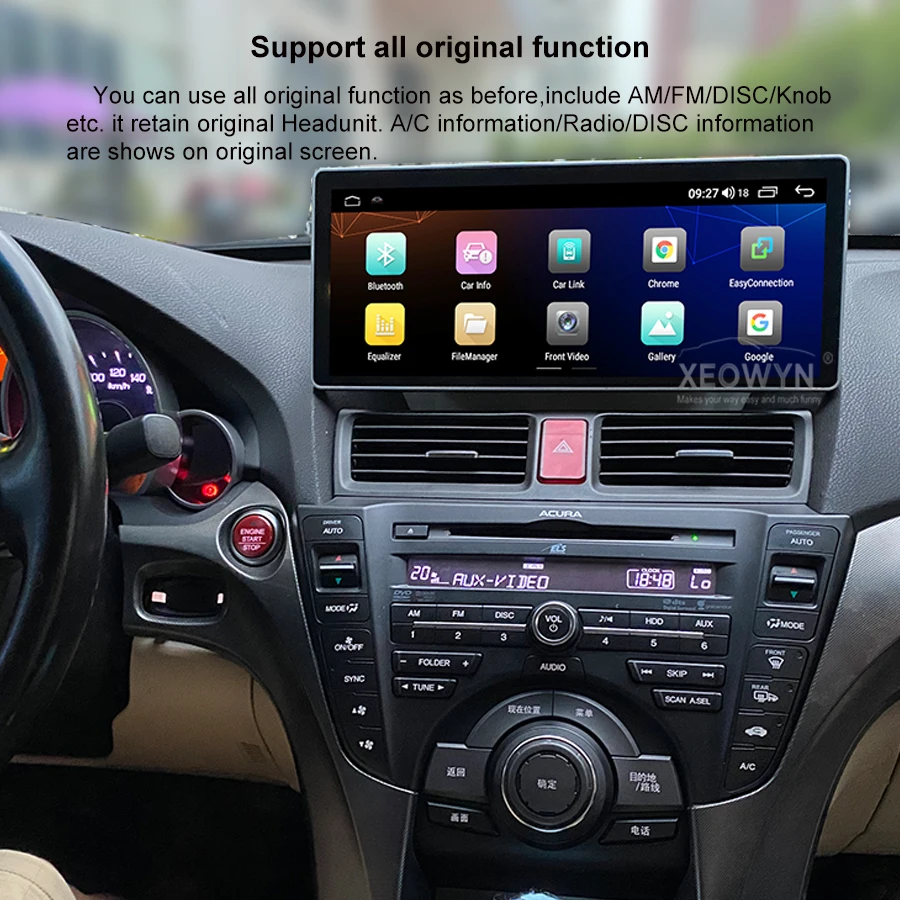 Android 10 для Honda Acura TL 2009 2010 2011 2012 2013 2014 128 ГБ мультимедийный автомобильный