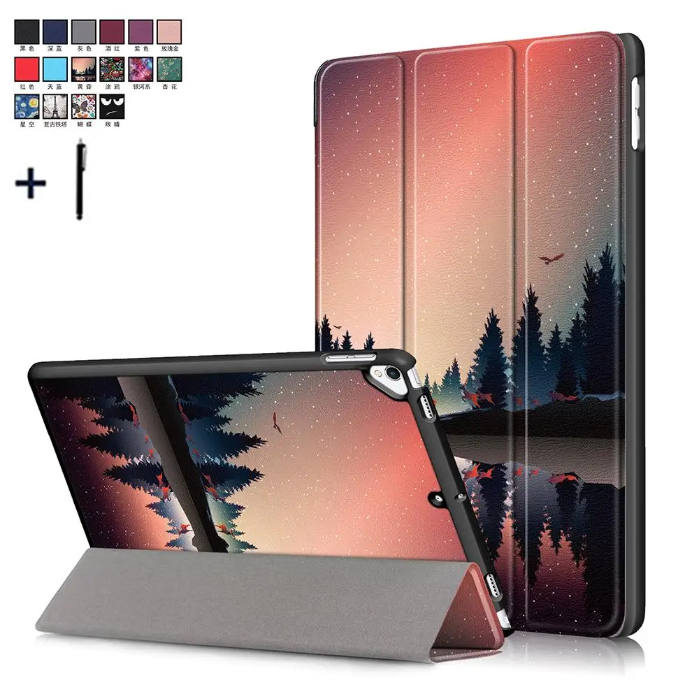 Smart Wake Sleep кожаный чехол для iPad 10 2 2019 магнит PU Funda Coque + Stylus|Чехлы планшетов и