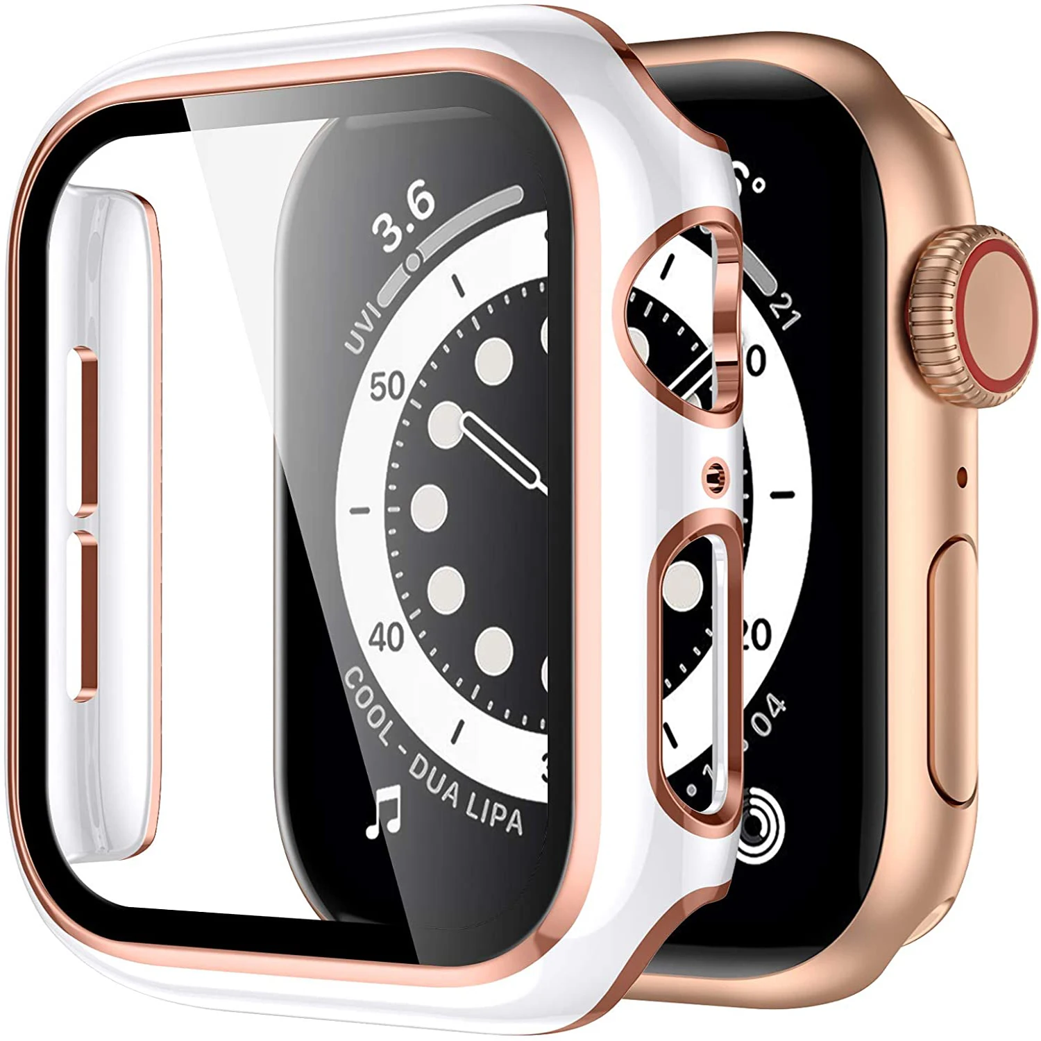 Полноэкранная защита бампер рамка чехол для Apple Watch 6/SE/5/4/3/2/1 тонкая закаленная