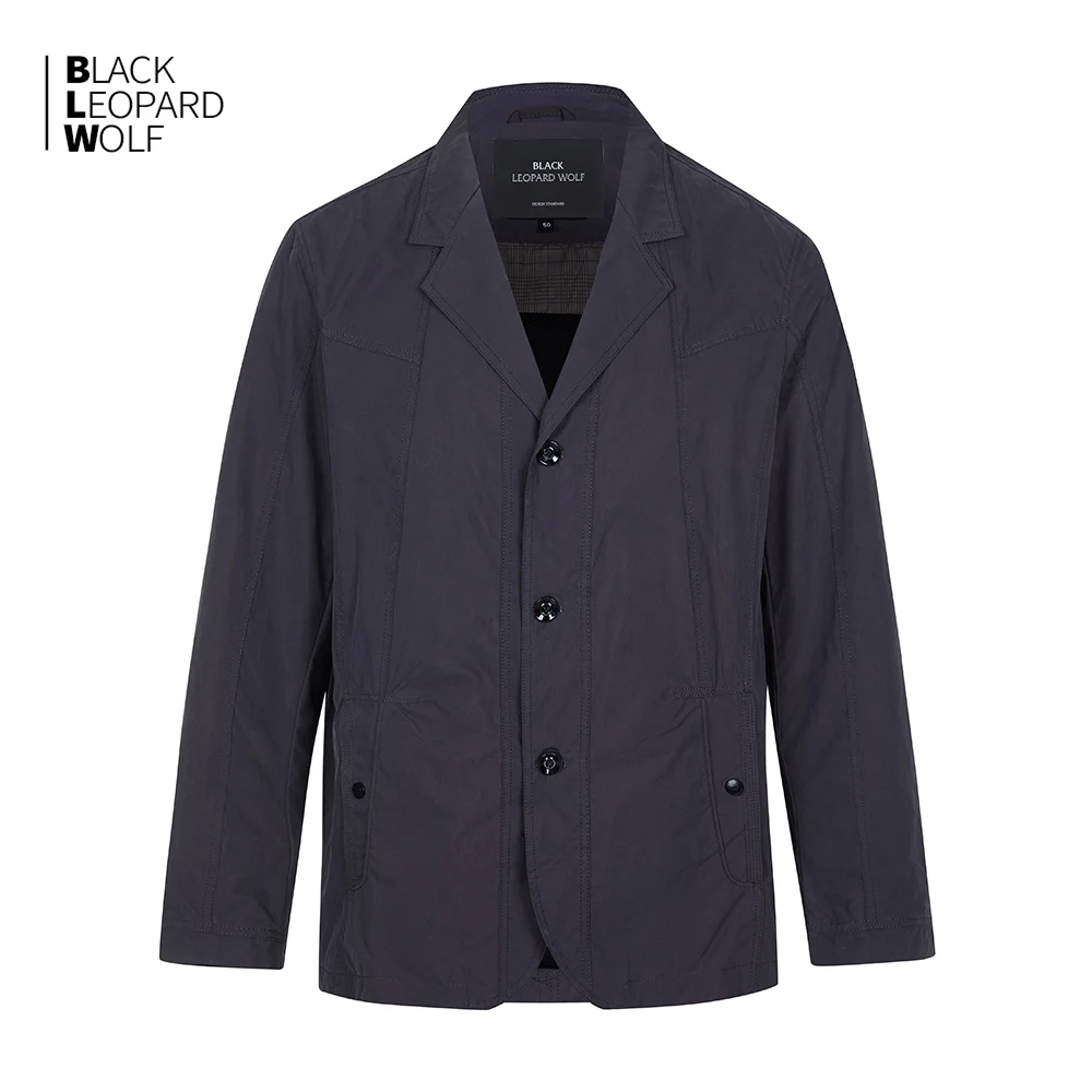 Blackleopardwolf 2020 Весна и лето новый пиджак для мужчин темно-серый Мужская одежда