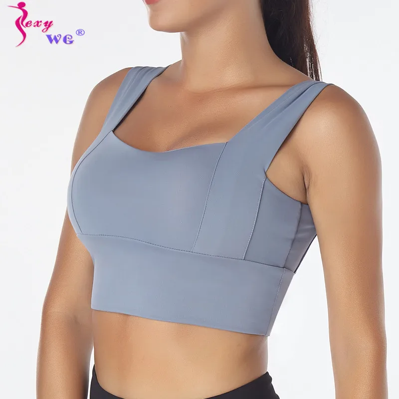 

SEXYWG Sports Bra Tops Women Sportwear Gym Yoga Crop Top High Impact Fitness Workout Shirt Sexy Push Up Wireless Bra Bralettes