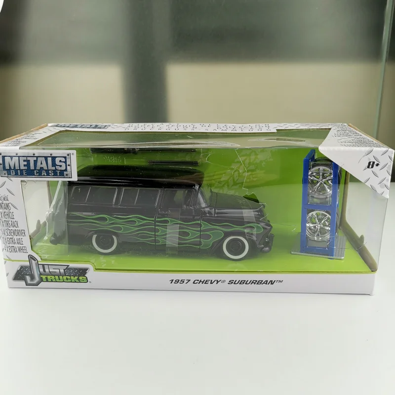 

JADA 1/24 машинки, только грузовики 1957 CHEVY SUBURBAN Can Change шины, имитация металлических литых моделей автомобилей, игрушки