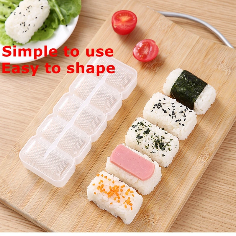 

DIY Sushi Mold Set Tool Baby Children's Lovely Bento Rice Accessories Seaweed Triangle Japanese Rice Ball Mold Kitchen Gadgets