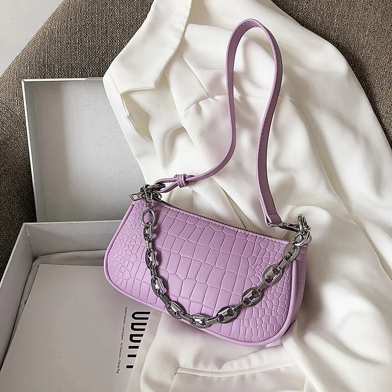 

2020 New Retro Alligator Pattern Women Messenger Handbags PU Leather Street Casual Solid Zipper Shoulder Bags