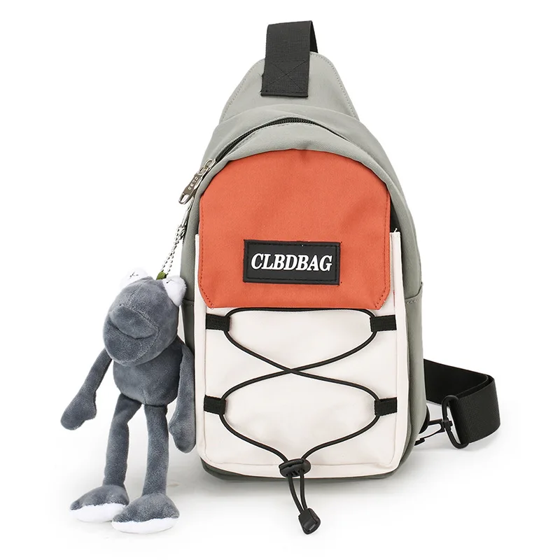 

Canvas Men's Chest Bag Anti-theft Fashion Women Shoulder Crossbody Bag Cotton Cloth Unisex Students Small Messenger Sports Bag