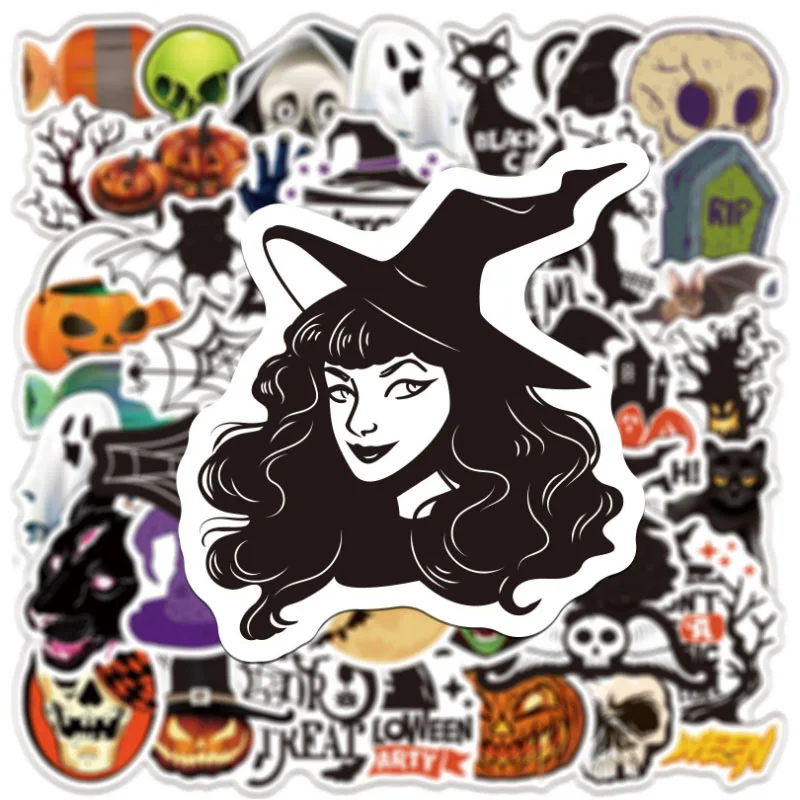 

10/30/50Pcs Halloween new Graffiti Waterproof Skateboard Travel Suitcase Phone Laptop Luggage Stickers DIY Kids Girl Toys