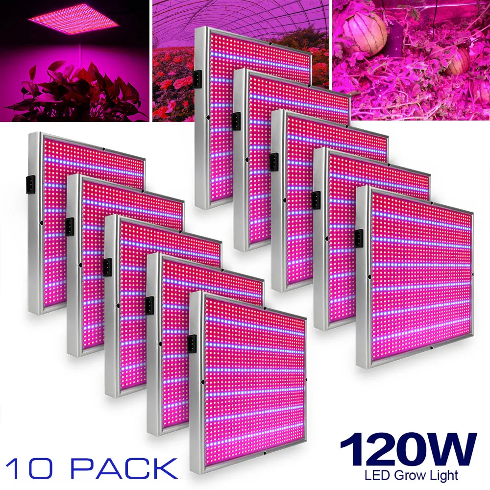 10pcs/lot 120W LED Plant Grow Light AC85-265V Phyto Lamp For Greenhouse Vegs Flower Hydroponics System