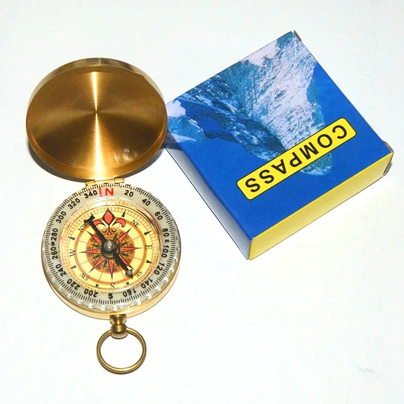 

Pure Copper Hanging Ring Type Outdoor Camp Multifunctional Compass