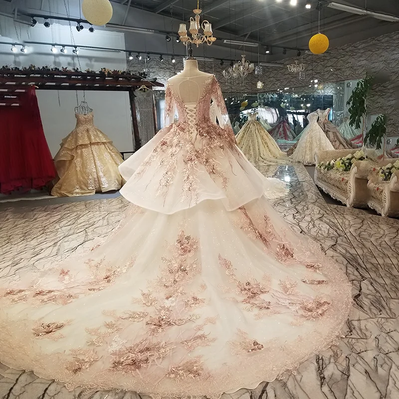 LS9444 цвет цветы красивое платье быстрой доставки из фарфора длинный рукав