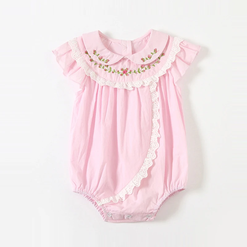 

ATUENDO Summer Kawaii Pink Newborn Baby Romper 100% Cotton Fashion Silk Soft Girl's Clothes Cute Satin Infant Babysuit Jumpsuits