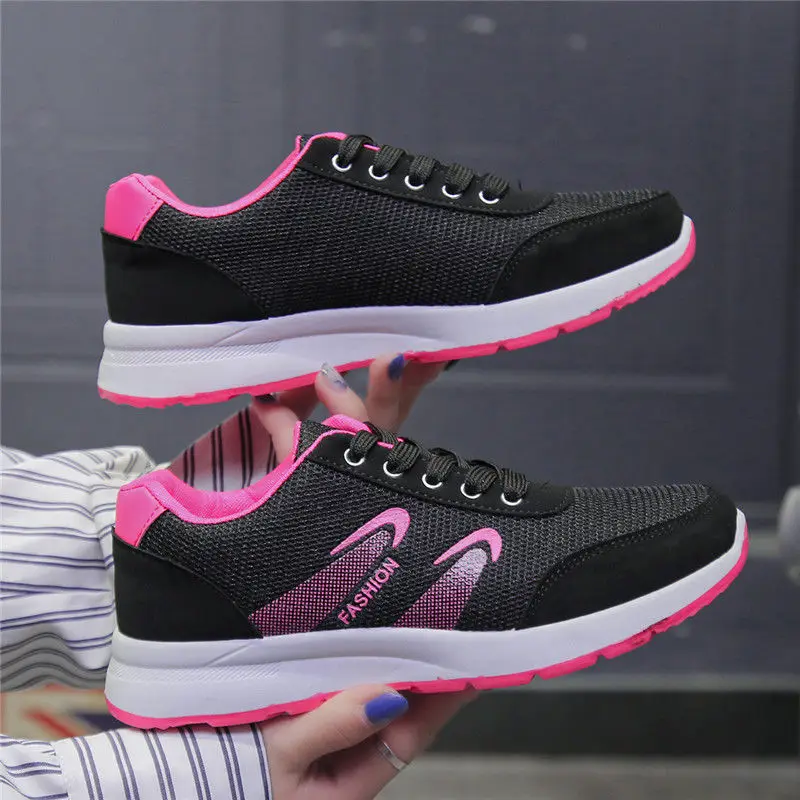 

Marlisasa Women Cute Light Weight Anti Skid Summer Breathable Shoes Lady Casual Grey Comfort Spring Lace Up Shoes Zapatos H6008